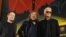 Басист и клавишник Led Zeppelin Джон Пол Джонс, вокалист Роберт Плант и гитарист Джимми Пейдж, Лондон, 21 сентября 2012 