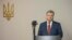 UKRAINE -- Ukrainian President Petro Poroshenko testifies via a video link during the trial against former President Viktor Yanukovych, who was accused of high treason, in Kyiv, February 21, 2018