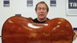 Russia -- Artistic director of the St. Petersburg Music House, cellist Sergei Roldugin speaks about the Stuard cello (1732) by Antonio Stradivari at a press conference, in St. Petersburg, September 29, 2016