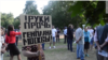 Митинг против строительства в парке "Торфянка" в Москве 9 июля 2015 года 
