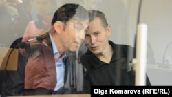Евгений Ерофеев и Александра Александр в Голосеевском районном суде Киева
