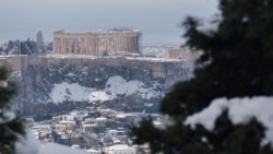 Циклон "Медея" засыпал Грецию снегом