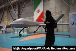 Иранский беспилотник в Музее Воздушно-космических сил Корпуса стражей исламской революции (КСИР) в Тегеране, Иран, 12 ноября 2025 года. Фото: West Asia News Agency / Reuters