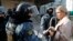 RUSSIA -- Lyubov Sobol, a lawyer of the Anti-Corruption Foundation (FBK), arrives for a court hearing in Moscow, April 12, 2021