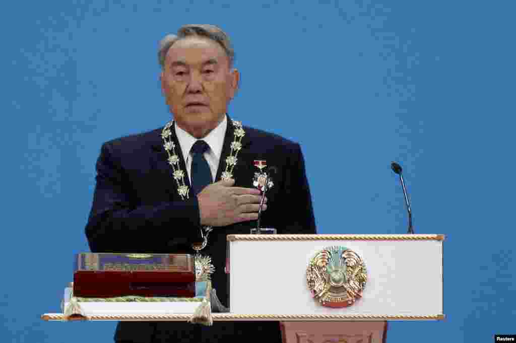Нурсултан Назарбаев на инаугурации 8 апреля 2011 года.