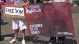 Прага: протест против арестов журналистов в Азербайджане