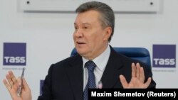 Янукович на пресс-конференции в Москве 2 марта 2018 года