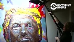Украинская художница сделала портрет Трампа из монет и покерных фишек
