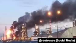 Пожар на НПЗ в Москве