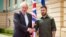 UKRAINE – President of Ukraine Volodymyr Zelensky and Prime Minister of the United Kingdom Borys Johnson (L). Kyiv, June 17, 2022