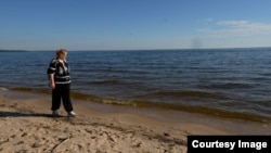 Катерина у Киевского водохранилища