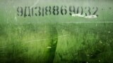NETHERLANDS -- A serial number on a part of the BUK-TELAR rocket that was fired on the MH17 flight is show during the persconference of the Joint Investigation Team (JIT), in Bunnik, May 24, 2018