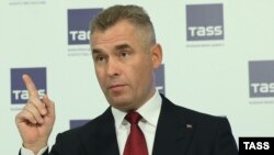 Russia -- Russian child rights ombudsman Pavel Astakhov at a press conference in Moscow, October 16, 2015