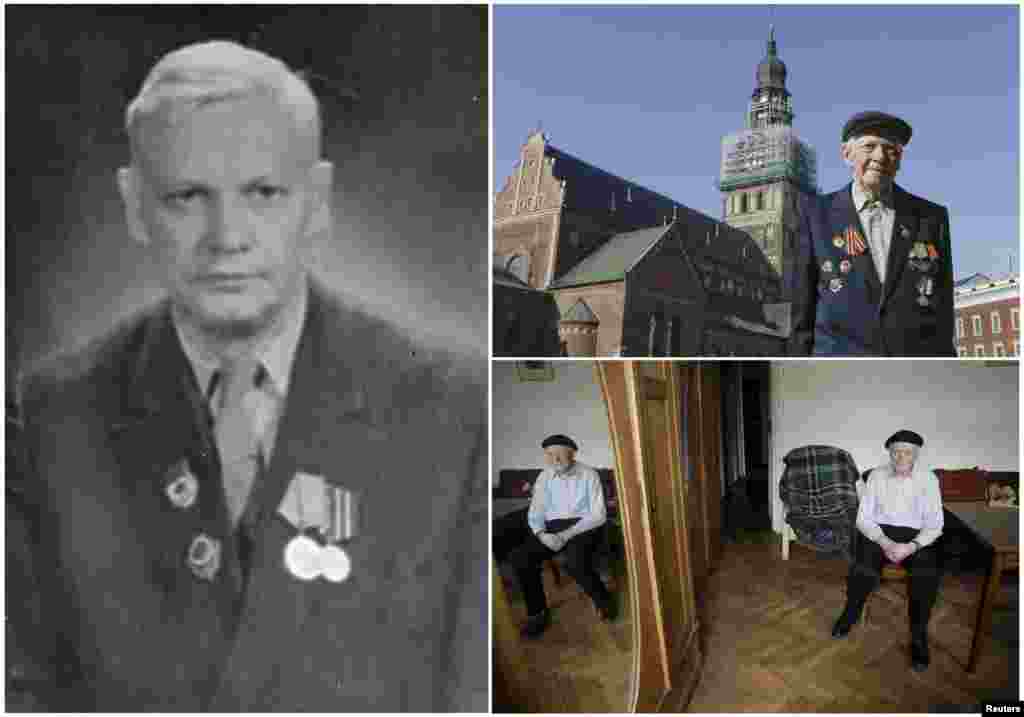 Фрицис Цеплис, 99. Латвийский офицер пехотного отряда Красной Армии с марта 1942 по май 1945, служил на территории своей страны &nbsp;