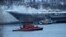 RUSSIA -- Smoke rises from Russia's only aircraft carrier, the Admiral Kuznetsov, in Murmansk, December 12, 2019