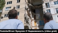 Разрушенные дома в Рубежном