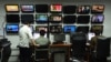 AFGHANISTAN -- Afghan reporters of Tolo News work in the newsroom at Tolo TV station in Kabul, September 11, 2018