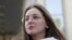 RUSSIA -- Lawyer Valeria Vetoshkina looks on near the Moscow City court in Moscow, May 17, 2021
