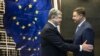 BELGIUM – Ukrainian President Petro Poroshenko (L) and Vice-President of the European Commission Valdis Dombrovskis, Brussels, December 13, 2018