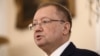 U.K. -- Russian ambassador to the UK, Aleksandr Yakovenko, holds a news conference in the Russian Embassy in London, March 22, 2018