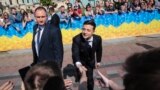 UKRAINE -- During inauguration ceremony of Ukrainian new president Volodymyr Zelenskiy near the parliament hall in Kyiv, May 20, 2019
