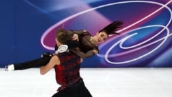 Диана Дэвис и Глеб Смолкин, представляющие Грузию, во время танцев на льду и ритмичных танцев на Чемпионате Европы по фигурному катанию ISU, Шеффилд, Великобритания, 16 января 2026 года. Фото Reuters