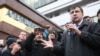 Ukraine -- Saakashvili at rally near the Court of Appeal, Kyiv, 03Jan2018
