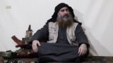 In this undated and unlocated tv grab taken from a video released by Al-Furqan media, the chief of the Islamic State group Abu Bakr al-Baghdadi appears for the first time in five years in a propaganda video. 