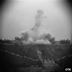 Взрыв монумента в 1962 году