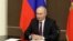 RUSSIA -- Russian President Vladimir Putin chairs a meeting with members of the Security Council via teleconference call at the Bocharov Ruchei state residence in Sochi, May 28, 2021