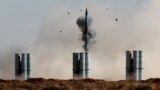 RUSSIA -- A rocket launches from a S-300 missile system during the "Caucasus-2020" military drills at the Ashuluk military base in the Astrakhan region, September 22, 2020