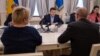 UKRAINE -- President of Ukraine Volodymyr Zelenskiy attends a meeting with representatives of the International Monetary Fund in Kyiv, Ukraine May 28, 2019. 