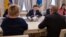UKRAINE -- President of Ukraine Volodymyr Zelenskiy attends a meeting with representatives of the International Monetary Fund in Kyiv, Ukraine May 28, 2019. 