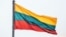 LITHUANIA – Lithuanian flag over the city of Kaunas, which is located 104 kilometers from the capital of Lithuania
