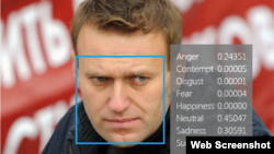 Фотография Алексея Навального, в программе Microsoft Oxford Demo, которая анализирует эмоции