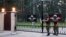 Russia -- The entrance gate to military field camp where a serviceman shot a commissioned officer and two soldiers dead and injured two, Kostroma region, August 26, 2015