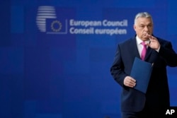 Премьер-министр Венгрии Виктор Орбан на саммите ЕС. Брюссель, 14 декабря 2023 года