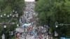 Самая многочисленная акция протеста в истории Хабаровска. Фотографии