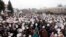 Russia -- rally outside the Volokolamsk town hall demanding the closure of the Yadrovo domestic waste landfill