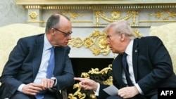 Фридрих Мерц и Дональд Трамп 