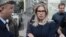 Lyubov Sobol at the building of the Moscow election commission