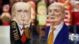 Матрешки Путина и Трампа в московском магазине, 8 ноября 2016