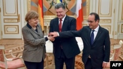 Встреча президентов Франции, Германии и Украины в Киеве. 5 февраля 2015 