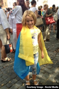 Участница Марша мира в Риме