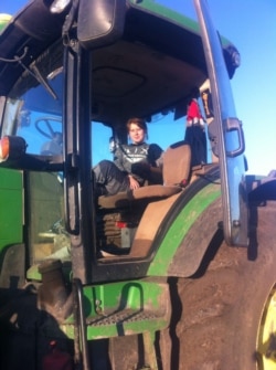 Aleksandra Besparova works as a tractor-driver-mechanic, while studying for a degree in engineering from Novosibirsk State University. Photo: Aleksandra Besparova archive