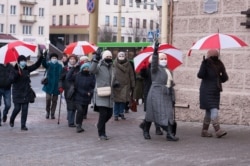 Марш пенсионеров в Гродно 14 декабря
