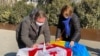 Сбор подписей в поддержку Украины в Тбилиси