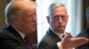 U.S. -- U.S. Secretary of Defense James Mattis (R) listens to U.S. President Donald Trump speaking during a luncheon with the Baltic States Heads of Government at The White House in Washington, April 3, 2018