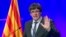 SPAIN -- Catalan president Carles Puigdemont gives a press conference in Barcelona, October 2, 2017