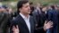 UKRAINE – Ukrainian President Volodymyr Zelensky speaks with journalists during a joint drill of departments of Interior Ministry at the International training Centre near the village of Stare in Kyiv region, September 30, 2019